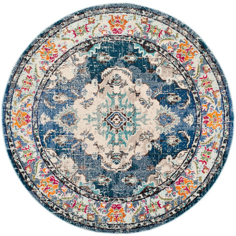 Safavieh Monaco 10'-0" x 10'-0" Rug in Navy / Light Blue