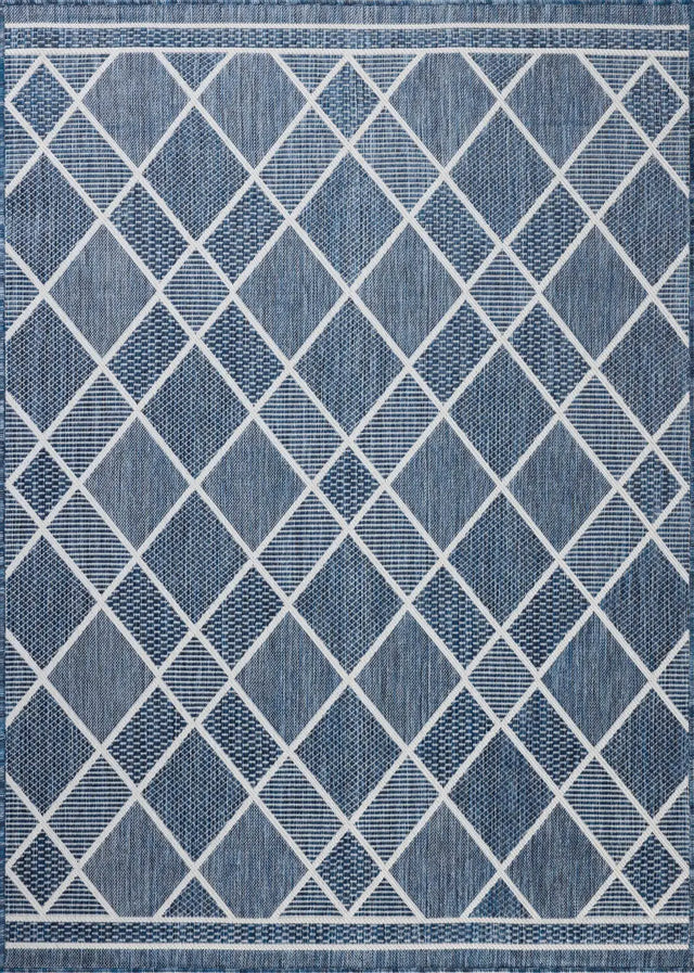 Loloi Easton ESN-08 Ivory / Denim Rug - room scene 1