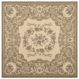 Safavieh Courtyard 6'-7" x 6'-7" Rug in Creme / Brown