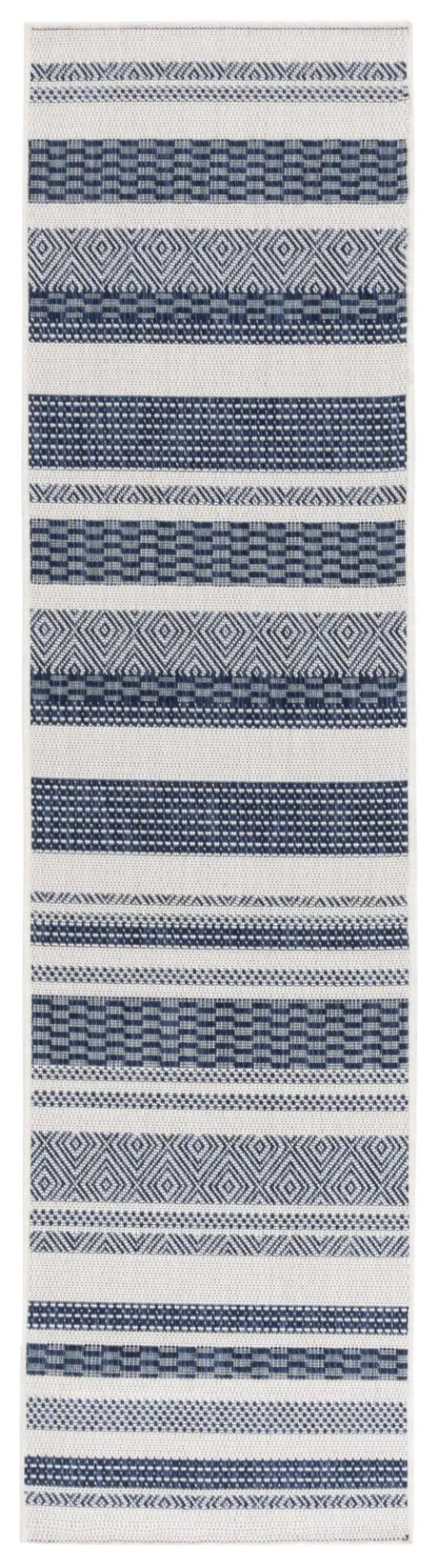 Safavieh Beach House 2'-0" x 8'-0" Rug in Brown / Ivory