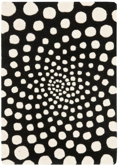 Safavieh Soho 2'-0" x 3'-0" Rug in Black / Ivory