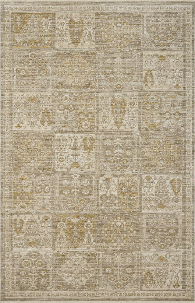 Loloi Elora ELR-07 Traditional Power Loomed Mushroom, Ochre Rug - main flat