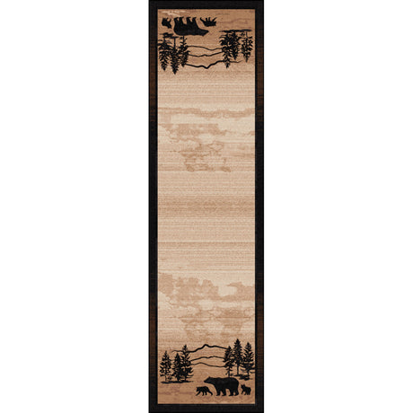 American Dakota Mountain Shadow Bear Natural Rug