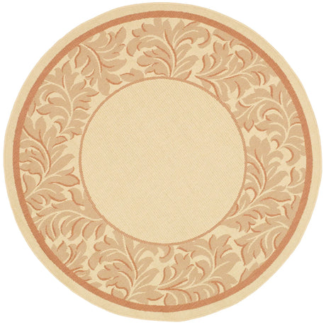 Safavieh Courtyard 6'-7" x 6'-7" Rug in Natural / Terra