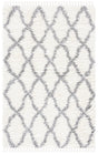 Safavieh Moroccan Tassel Shag 4'-0" x 6'-0" Rug in Ivory / Light Grey