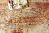Loloi Augustus Ags-02 Terracotta Rugs - styled aerial 1