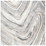Safavieh Cyrus Shag 6'-7" x 6'-7" Rug in Ivory / Grey