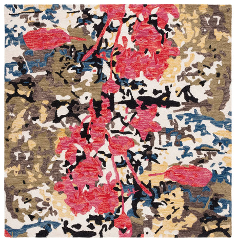 Safavieh Blossom 6'-0" x 6'-0" Rug in Green / Ivory