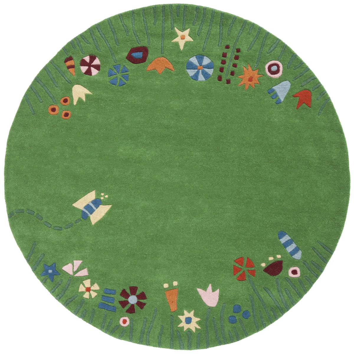 Safavieh Safavieh Kids 6'-0" x 6'-0" Rug in Green / Multi