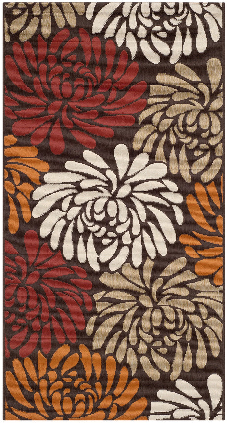 Safavieh Veranda 2'-7" x 5'-0" Rug in Chocolate / Terracotta