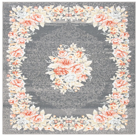 Safavieh Journey 6'-7" x 6'-7" Rug in Grey / Pink