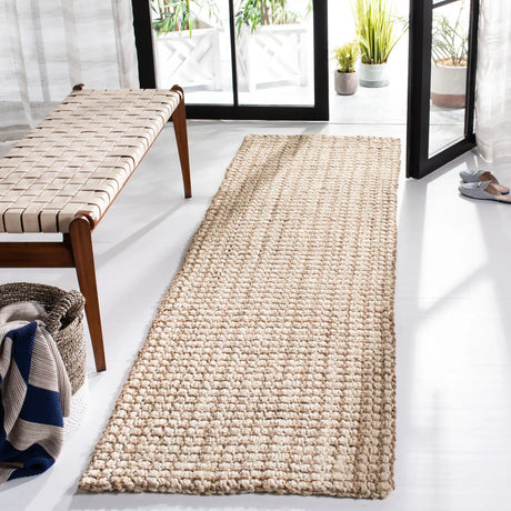 Safavieh Natural Fiber 2'-3" x 10'-0" Rug in Ivory / Light Brown