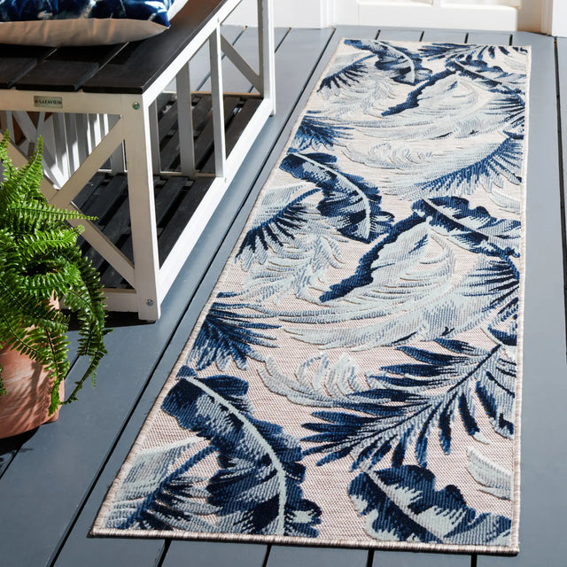 Safavieh Cabana 2'-0" x 9'-0" Rug in Beige / Navy