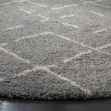 Safavieh Arizona Shag 5'-1" x 5'-1" Rug in Grey / Ivory