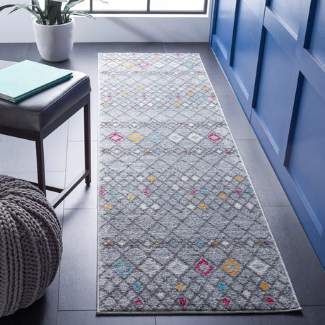 Safavieh Amsterdam 2'-3" x 8'-0" Rug in Grey / Light Grey