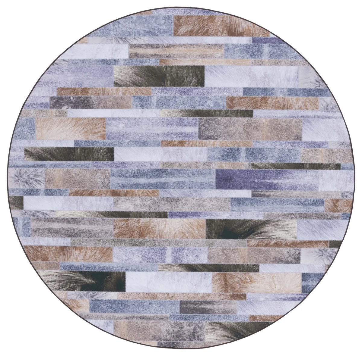 Safavieh Faux Hide 6'-0" x 6'-0" Rug in Beige / Purple
