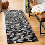 Safavieh Micro-Loop 2'-3" x 7'-0" Rug in Charcoal / Ivory