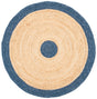 Safavieh Braided 3'-0" x 3'-0" Rug in Navy / Natural
