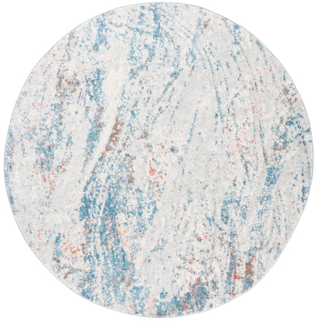 Safavieh Tulum 5'-0" x 5'-0" Rug in Ivory / Blue