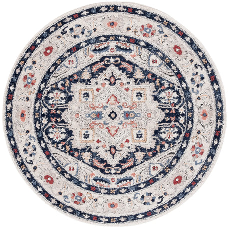 Safavieh Luna 6'-7" x 6'-7" Rug in Beige / Navy