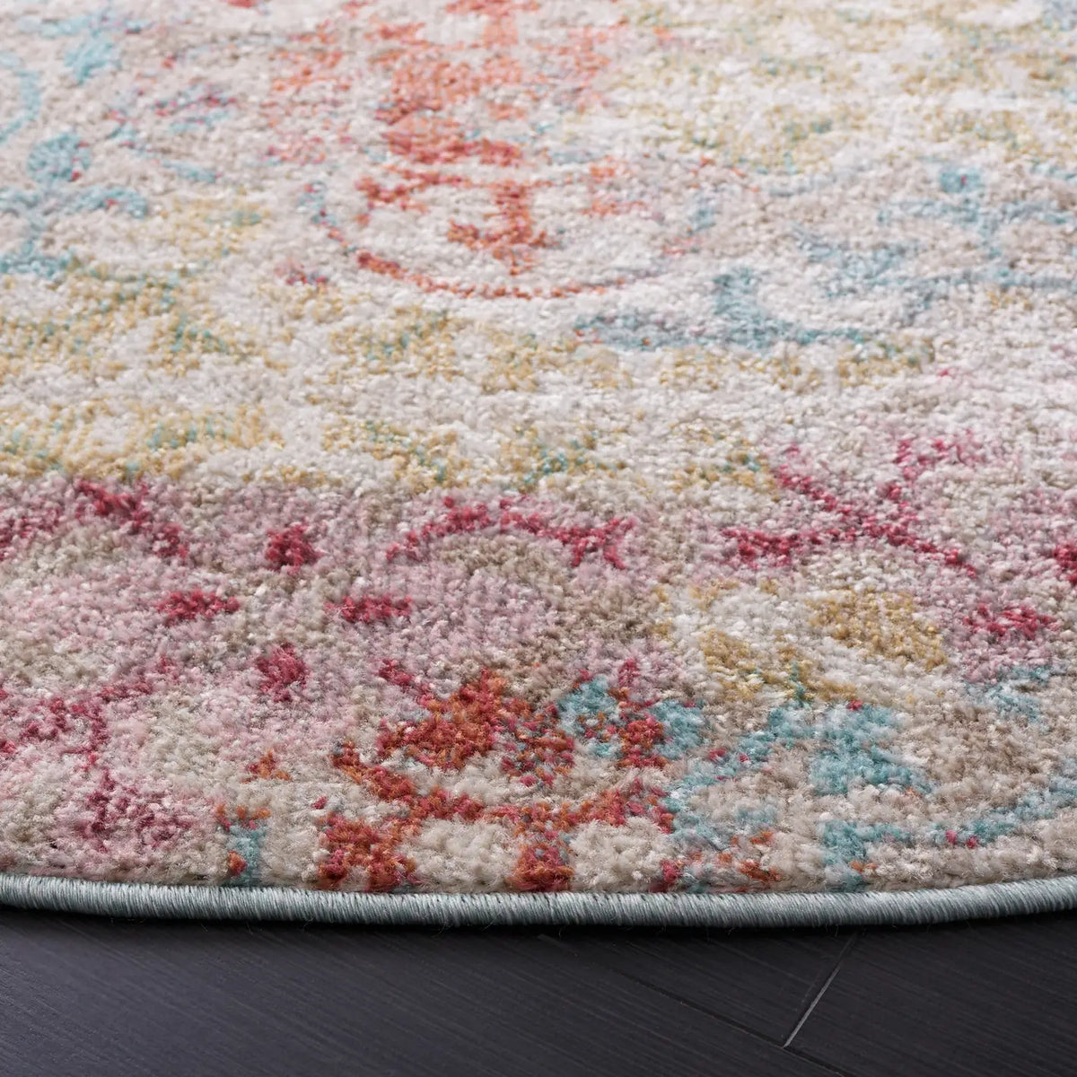 Safavieh Phoenix 500 6'-7" x 6'-7" Rug in Blue / Rust