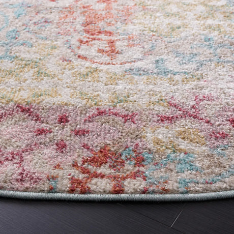 Safavieh Phoenix 500 6'-7" x 6'-7" Rug in Blue / Rust