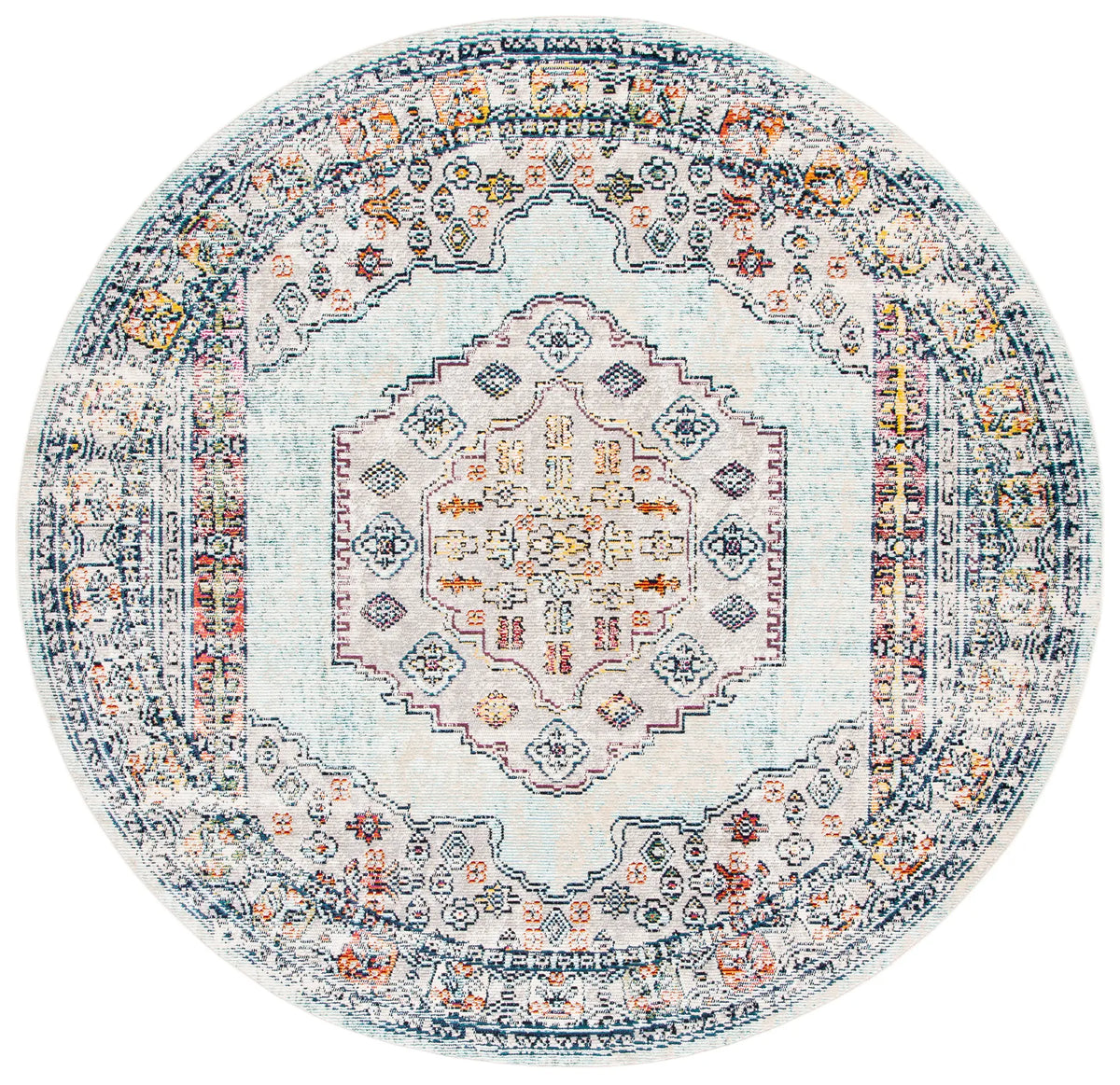 Safavieh Crystal 7'-0" x 7'-0" Rug in Blue / Grey
