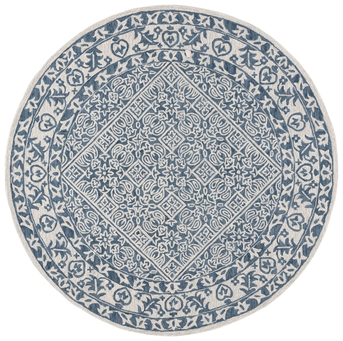 Safavieh Dip Dye 7'-0" x 7'-0" Rug in Blue / Ivory