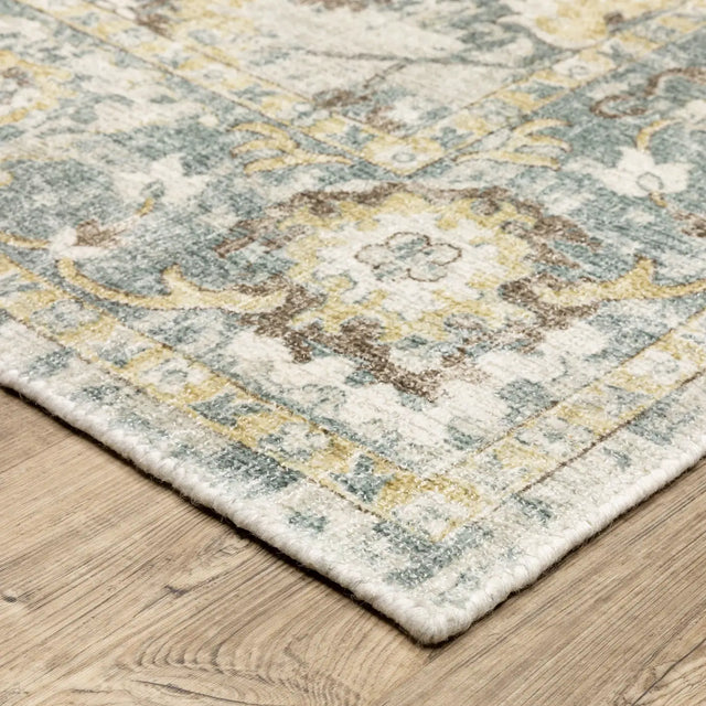 Oriental Weavers Sphinx Windham WIN06 Blue Rugs - corner detail