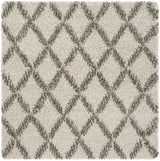 Safavieh Hudson Shag 5'-0" x 5'-0" Rug in Ivory / Grey