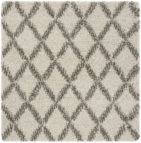 Safavieh Hudson Shag 5'-0" x 5'-0" Rug in Ivory / Grey