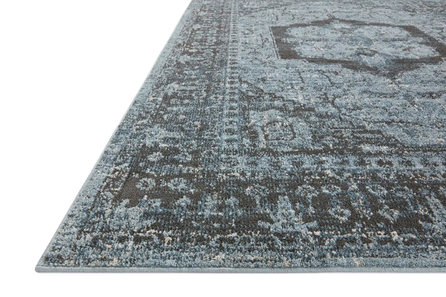 Loloi Odette Odt-08 Sky/Charcoal Rug - rug corner