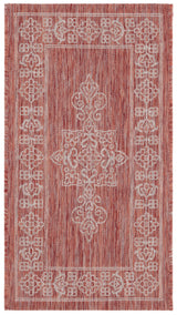 Safavieh Courtyard 2'-0" x 3'-7" Rug in Rust / Ivory