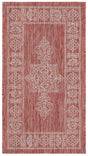 Safavieh Courtyard 2'-0" x 3'-7" Rug in Rust / Ivory