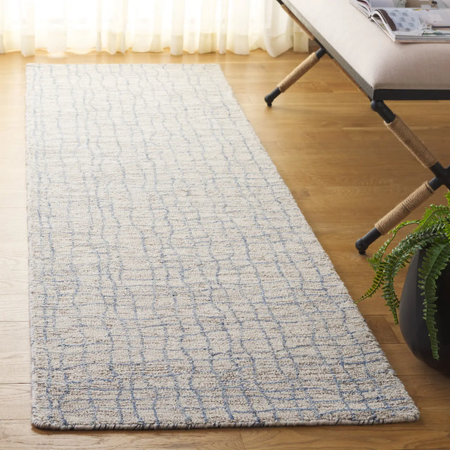 Safavieh Abstract 2'-3" x 8'-0" Rug in Ivory / Light Blue