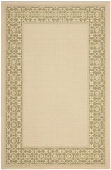 Safavieh Courtyard 4'-0" x 5'-7" Rug in Cream / Green