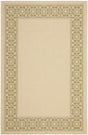 Safavieh Courtyard 4'-0" x 5'-7" Rug in Cream / Green