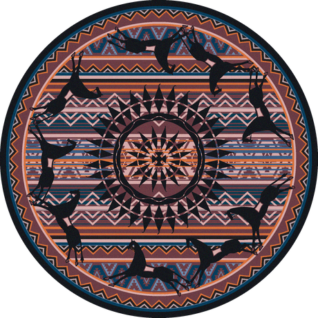 American Dakota Ghost Rider Plum Rug