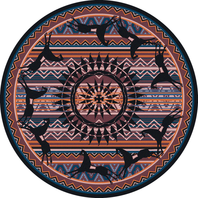 American Dakota Ghost Rider Plum Rug