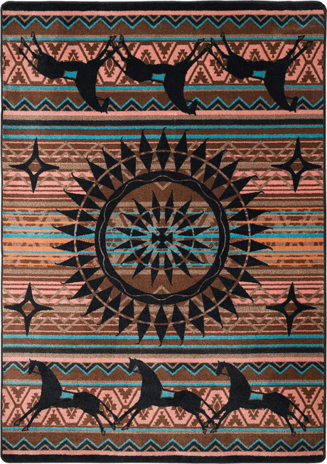 American Dakota Ghost Rider Turquoise Rug