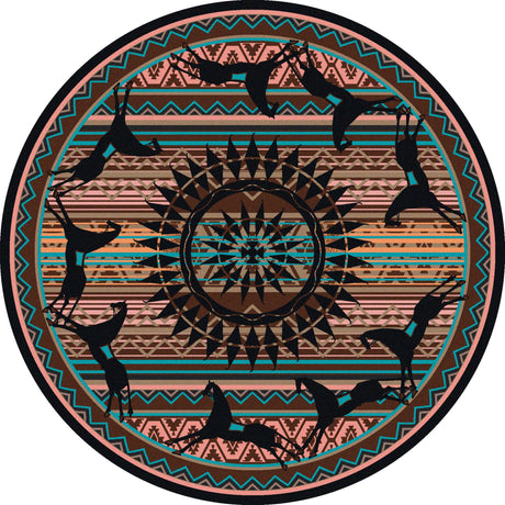 American Dakota Ghost Rider Turquoise Rug