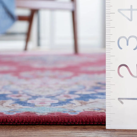 Safavieh Tucson 4'-0" x 6'-0" Rug in Red / Navy
