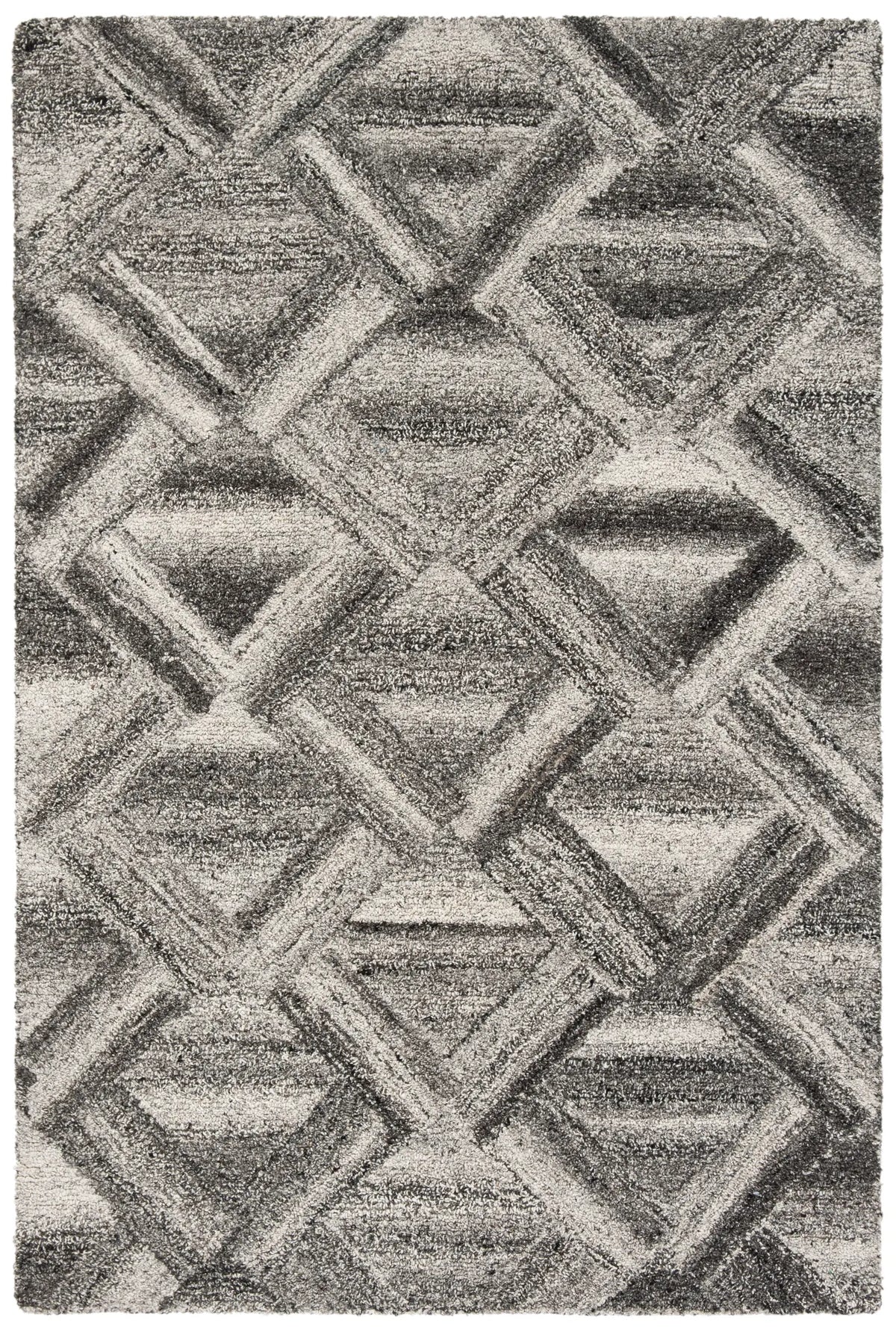 Safavieh Abstract 4'-0" x 6'-0" Rug in Grey / Black