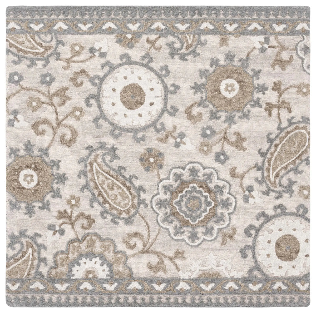 Safavieh Blossom 6'-0" x 6'-0" Rug in Grey / Beige