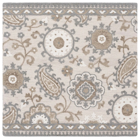 Safavieh Blossom 6'-0" x 6'-0" Rug in Grey / Beige