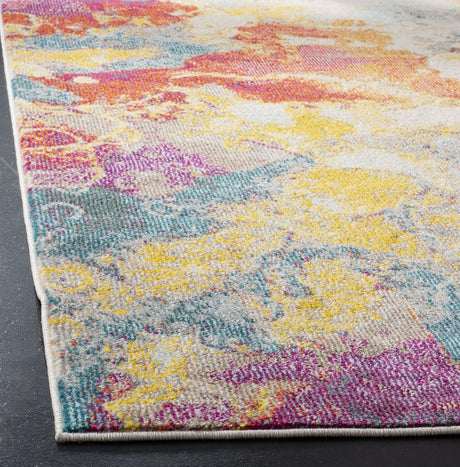 Safavieh Phoenix 100 4'-0" x 6'-0" Rug in Blue / Orange