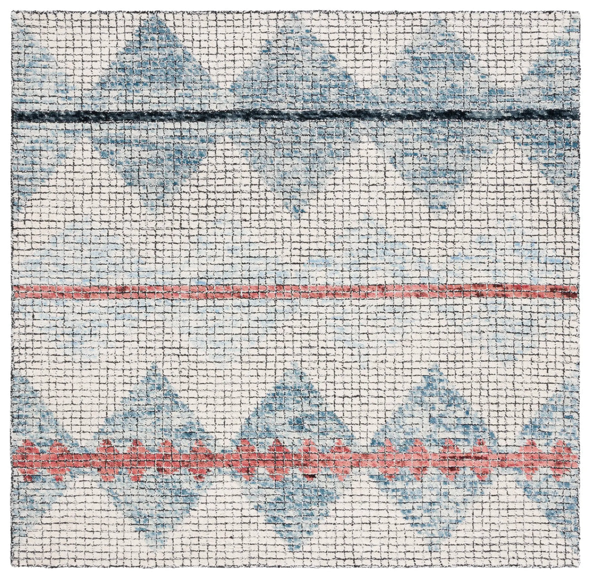 Safavieh Abstract 6'-0" x 6'-0" Rug in Ivory / Blue