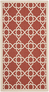 Safavieh Courtyard 2'-7" x 5'-0" Rug in Red / Beige