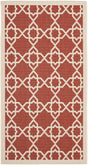 Safavieh Courtyard 2'-7" x 5'-0" Rug in Red / Beige