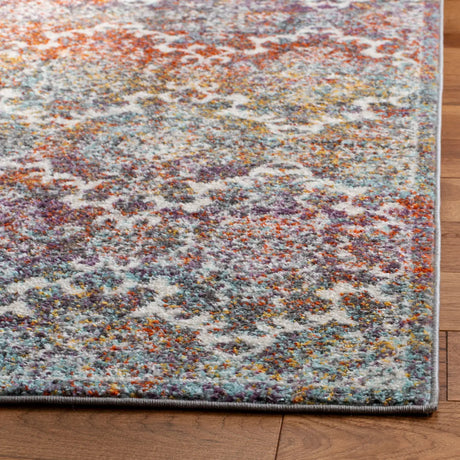 Safavieh Madison 900 4'-0" x 6'-0" Rug in Light Grey / Rust